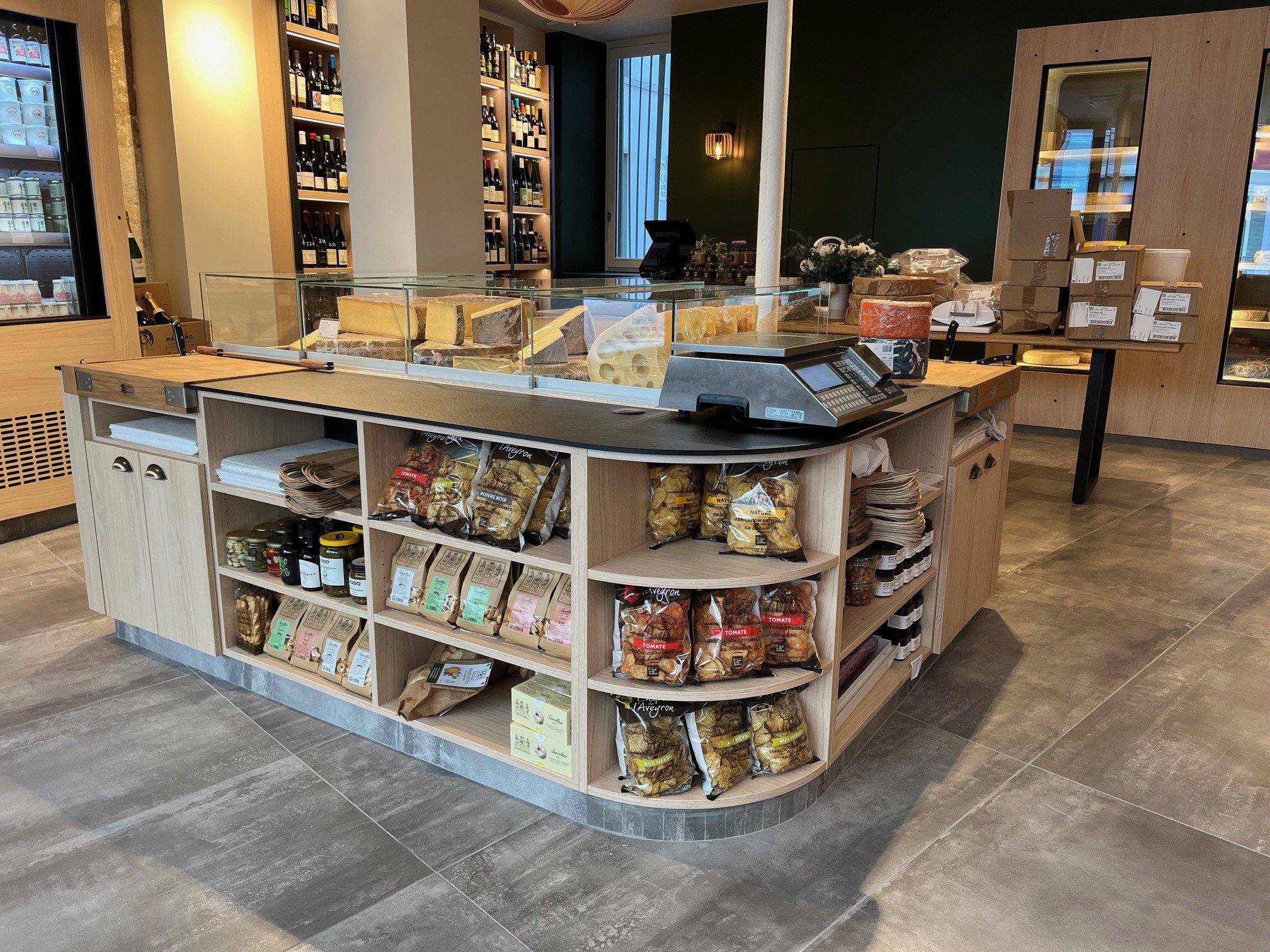 Fromagerie Lyre Paris : vitrines réfrigérées fromagerie sur mesure